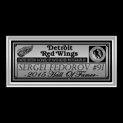 RARE-T Detroit Red Wings - Sergei Fedorov Photo Limited Signature Edition Studio Licensed Custom Frame Sports Memorabilia