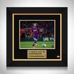 RARE-T Sports Memorabilia FC Barcelona Sergio Busquets Photo Limited Signature Edition Studio Licensed Custom Frame