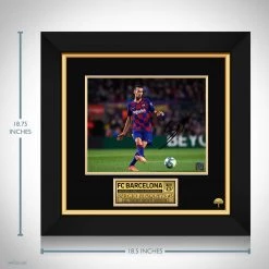 RARE-T Sports Memorabilia FC Barcelona Sergio Busquets Photo Limited Signature Edition Studio Licensed Custom Frame