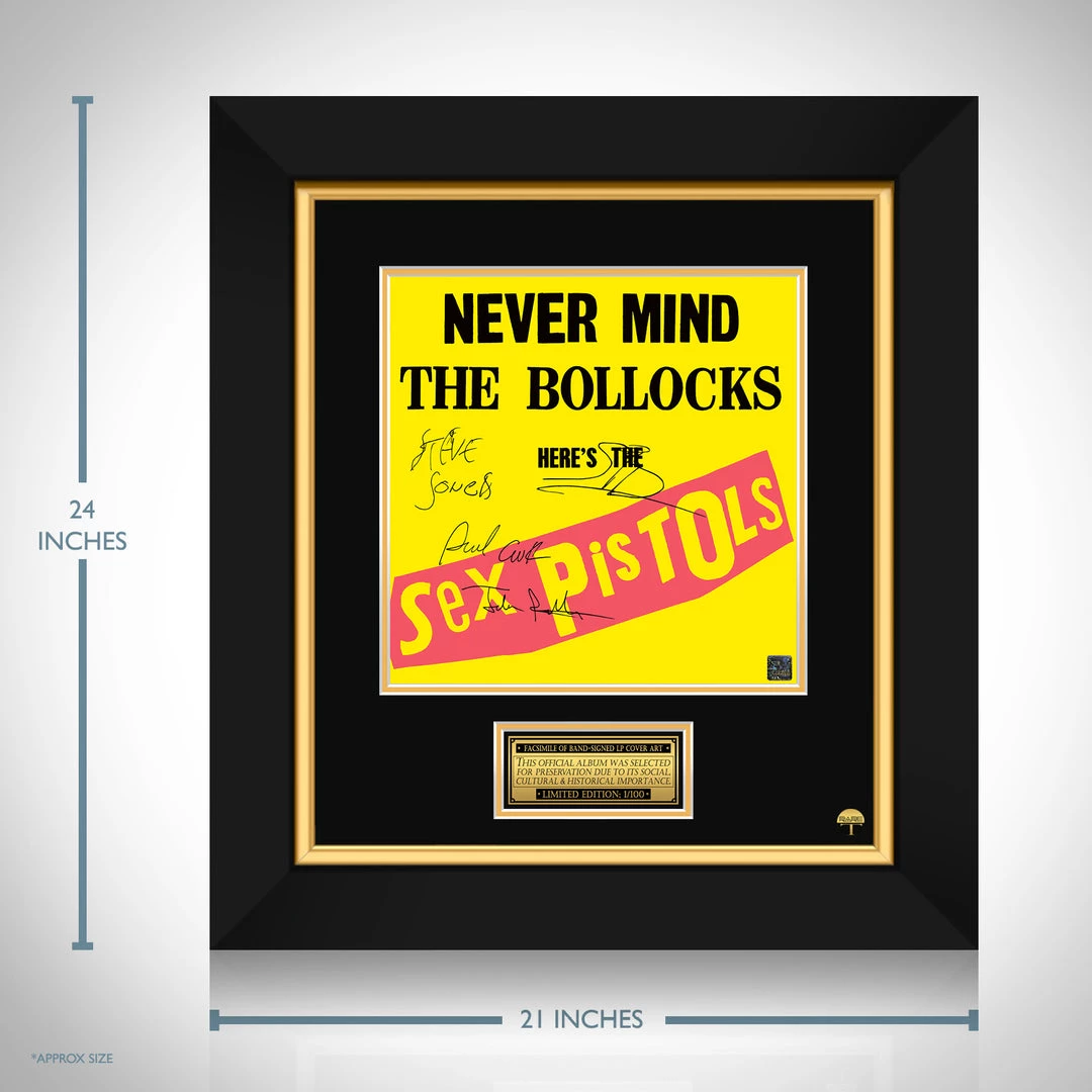 RARE-T Sex Pistols - Never Mind The Bollocks LP Cover Limited Signature Edition Studio Licensed Custom Frame 3 RARE-T Sex Pistols - Never Mind The Bollocks LP Cover Limited Signature Edition Studio Licensed Custom Frame