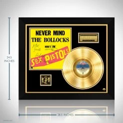 RARE-T Limited Edition Frames Sex Pistols - Never Mind The Bollocks Gold LP Limited Signature Edition Studio Licensed Custom Frame 12 RARE-T Limited Edition Frames Sex Pistols - Never Mind The Bollocks Gold LP Limited Signature Edition Studio Licensed Custom Frame