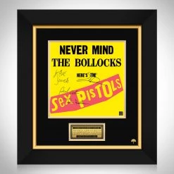 RARE-T Sex Pistols - Never Mind The Bollocks LP Cover Limited Signature Edition Studio Licensed Custom Frame