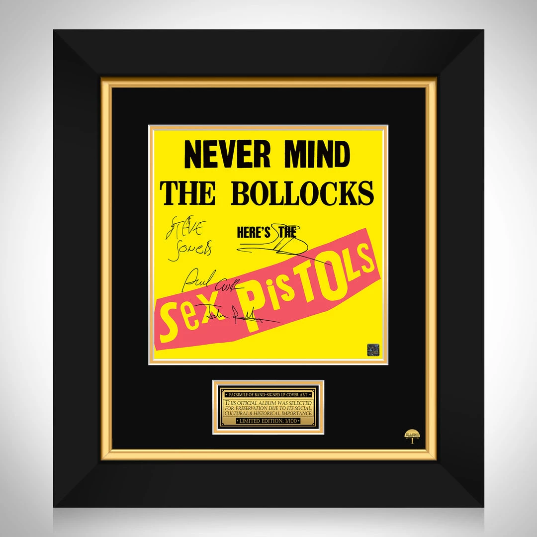 RARE-T Sex Pistols - Never Mind The Bollocks LP Cover Limited Signature Edition Studio Licensed Custom Frame 1 RARE-T Sex Pistols - Never Mind The Bollocks LP Cover Limited Signature Edition Studio Licensed Custom Frame