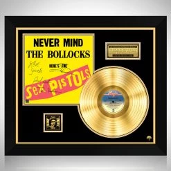 RARE-T Limited Edition Frames Sex Pistols - Never Mind The Bollocks Gold LP Limited Signature Edition Studio Licensed Custom Frame