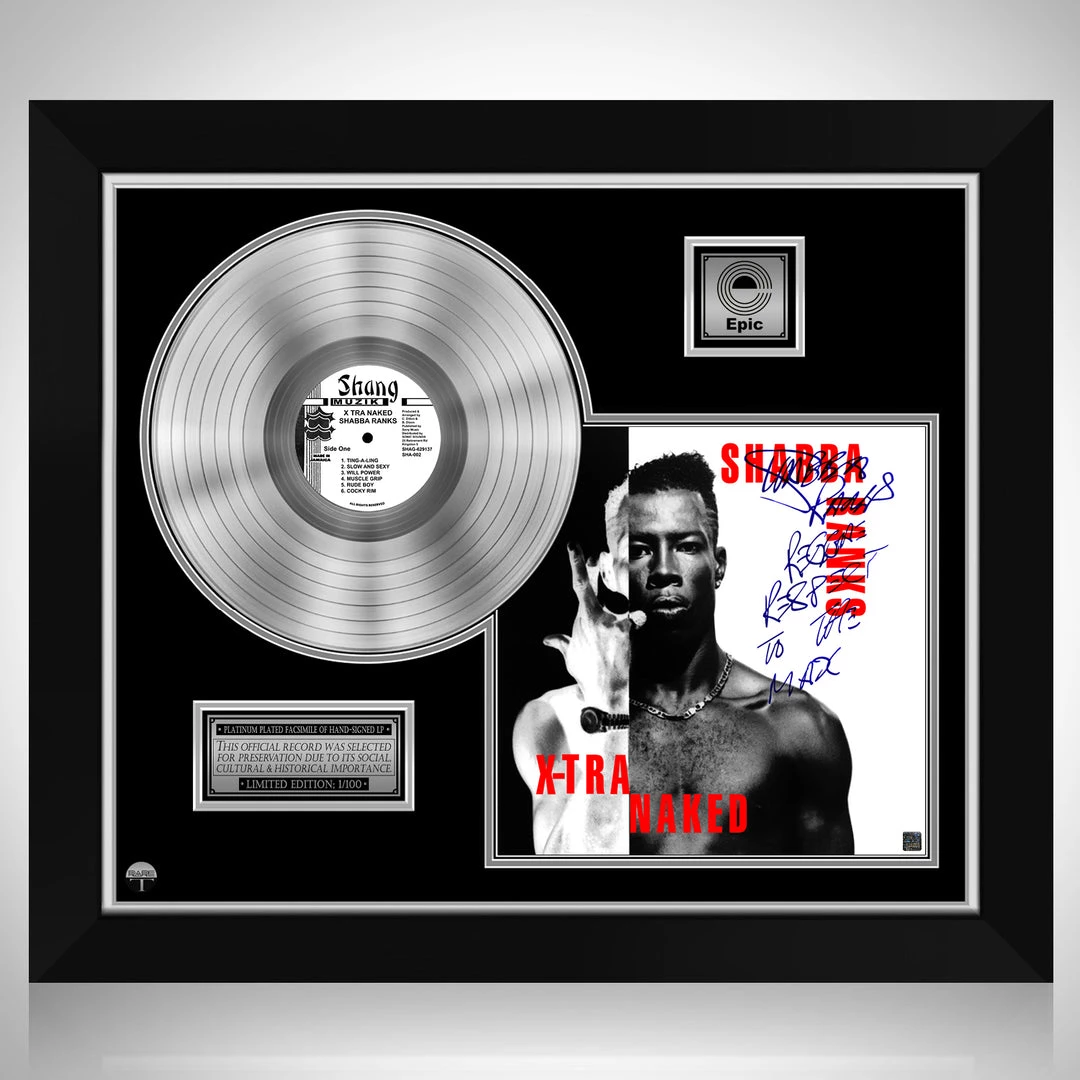 RARE-T Shabba Ranks - X-tra Naked Platinum LP Limited Signature Edition Studio Licensed Custom Frame Limited Edition Frames 1 RARE-T Shabba Ranks - X-tra Naked Platinum LP Limited Signature Edition Studio Licensed Custom Frame Limited Edition Frames