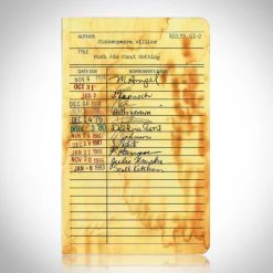 MIMI Ready To Ship! 48 Hour Shipping! William Shakespeare - Library Card Softcover Journal/Notebook