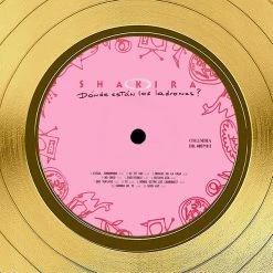 RARE-T Shakira Donde Estan Los Ladrones? Gold LP Limited Signature Edition Studio Licensed Custom Frame