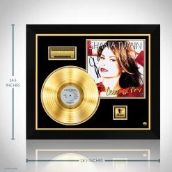 RARE-T Limited Edition Frames Shania Twain Come On Over Gold LP Limited Signature Edition Studio Licensed Custom Frame