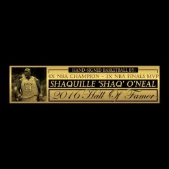 PPC Shaq - Los Angeles Lakers - Beckett Witnessed Certified Hand-Signed Basketball By Shaquille O'neal Custom Museum Display