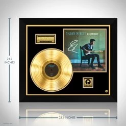RARE-T Shawn Mendes - Illuminate Gold LP Limited Signature Edition Studio Licensed Custom Frame Limited Edition Frames