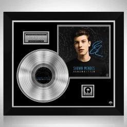 RARE-T Limited Edition Frames Shawn Mendes - Handwritten Platinum LP Limited Signature Edition Studio Licensed Custom Frame