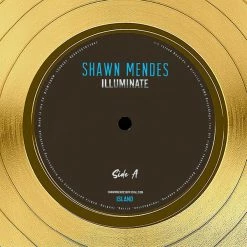 RARE-T Shawn Mendes - Illuminate Gold LP Limited Signature Edition Studio Licensed Custom Frame Limited Edition Frames