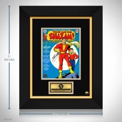 RARE-T With One Magic Word... Shazam Limited Signature Edition Comic Book Cover Art Custom Frame Limited Edition Frames