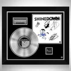 RARE-T Shinedown - The Sound Of Madness Platinum LP Limited Signature Edition Studio Licensed Custom Frame