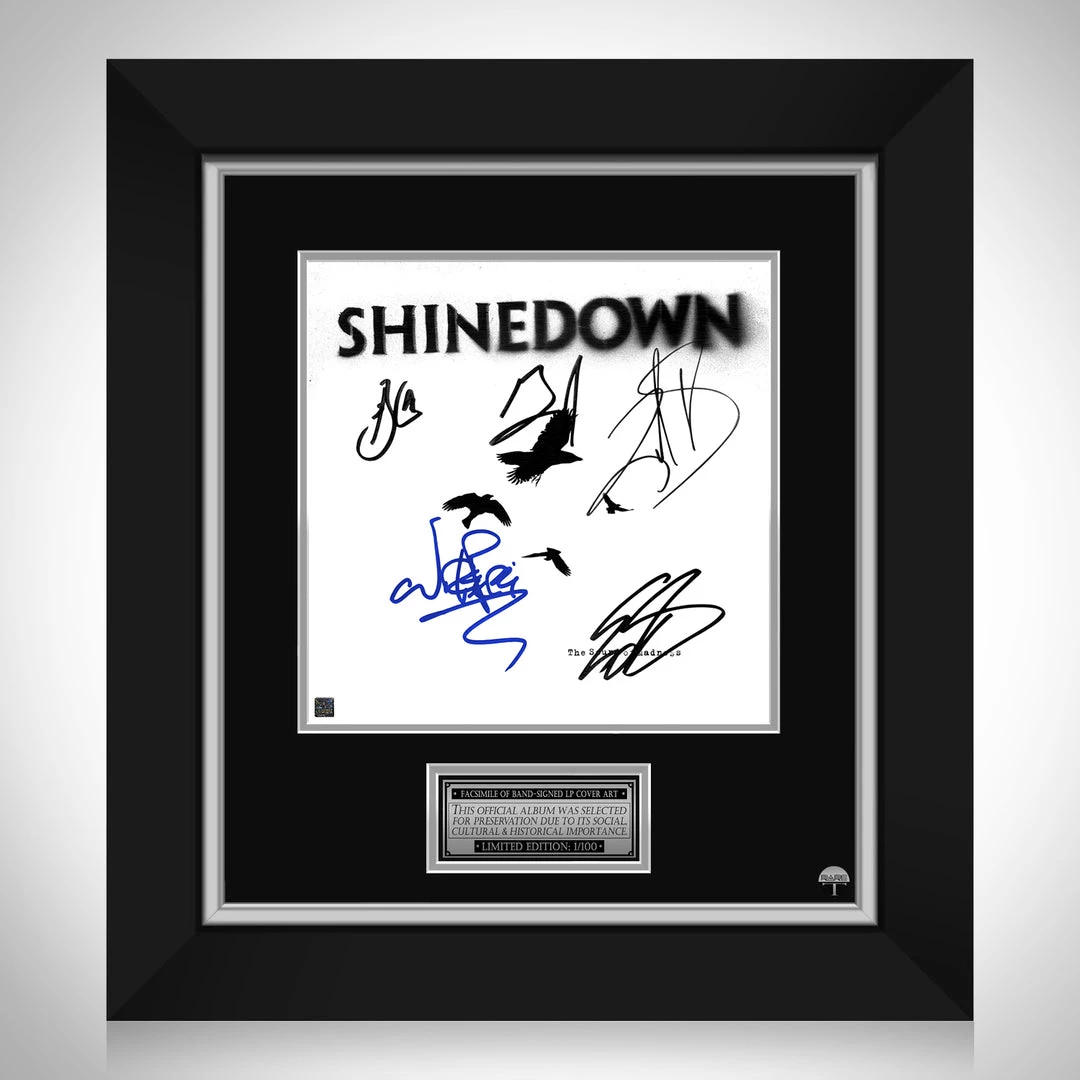 RARE-T Shinedown - The Sound Of Madness LP Cover Limited Signature Edition Studio Licensed Custom Frame 1 RARE-T Shinedown - The Sound Of Madness LP Cover Limited Signature Edition Studio Licensed Custom Frame