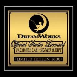 RARE-T Shrek Movie Script Limited Signature Edition Studio Licensed Custom Frame