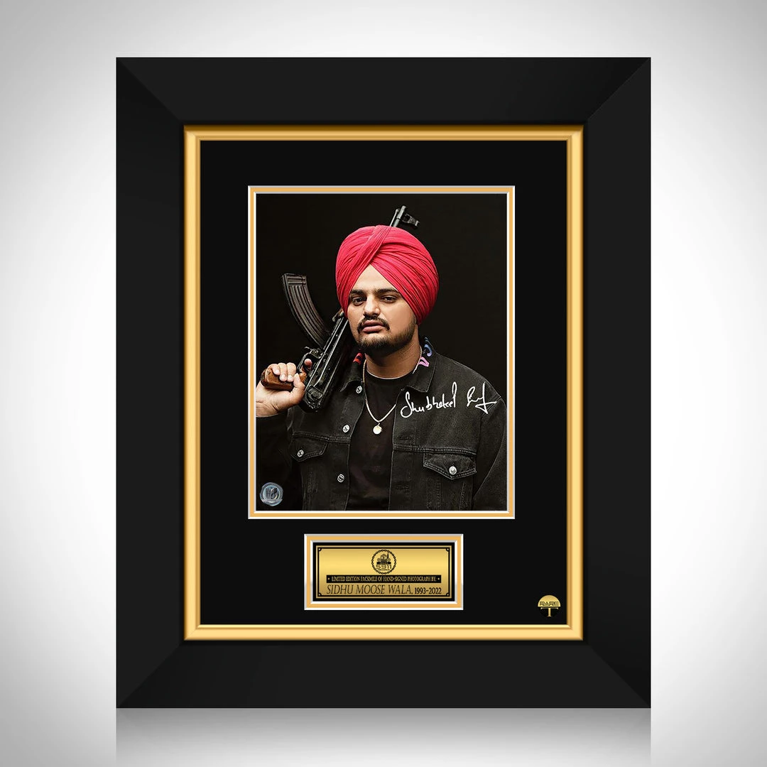 RARE-T Limited Edition Frames Sidhu Moose Wala Photo Limited Signature Edition Studio Licensed Custom Frame 8 RARE-T Limited Edition Frames Sidhu Moose Wala Photo Limited Signature Edition Studio Licensed Custom Frame
