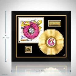 RARE-T The Simpsons - The Music Gold LP Limited Signature Edition Studio Licensed Custom Frame