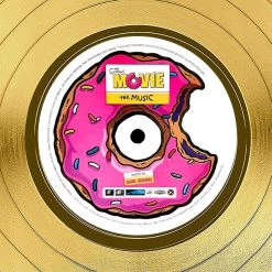 RARE-T The Simpsons - The Music Gold LP Limited Signature Edition Studio Licensed Custom Frame
