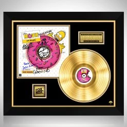 RARE-T The Simpsons - The Music Gold LP Limited Signature Edition Studio Licensed Custom Frame
