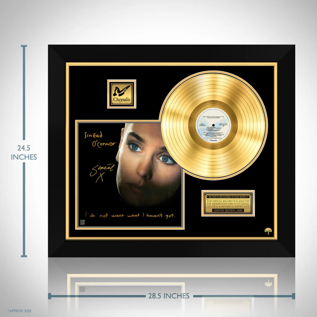 RARE-T Limited Edition Frames Sinead O'Connor - I Do Not Want What I Haven't Got Gold LP Limited Signature Edition Studio Licensed Custom Frame 3 RARE-T Limited Edition Frames Sinead O'Connor - I Do Not Want What I Haven't Got Gold LP Limited Signature Edition Studio Licensed Custom Frame