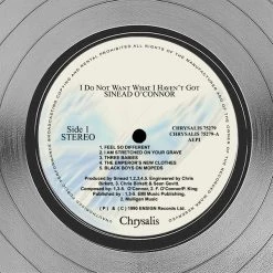 RARE-T Sinead O'Connor - I Do Not Want What I Haven't Got Platinum LP Limited Signature Edition Studio Licensed Custom Frame Limited Edition Frames