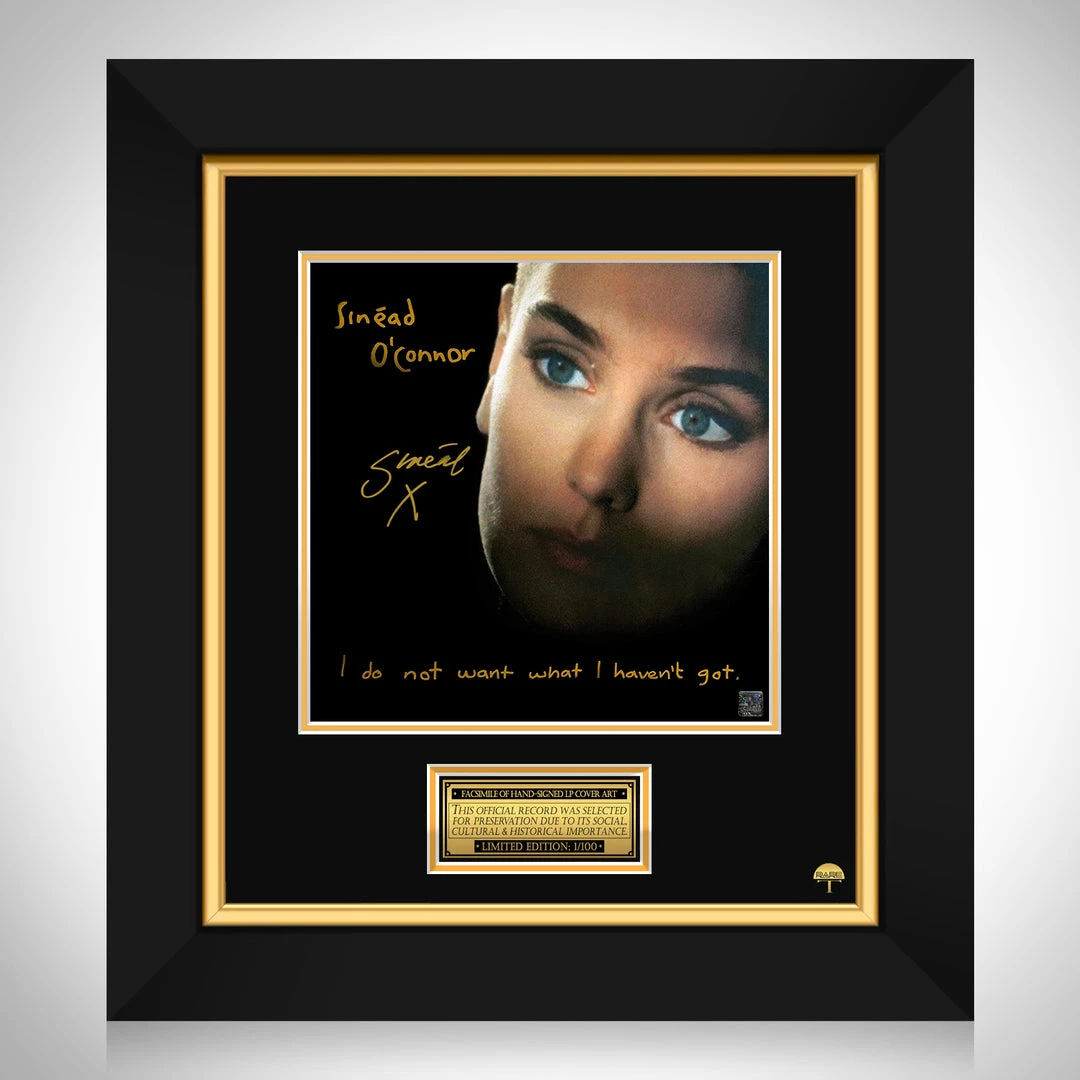 RARE-T Limited Edition Frames Sinead O'Connor - I Do Not Want What I Haven't Got LP Cover Limited Signature Edition Studio Licensed Custom Frame 1 RARE-T Limited Edition Frames Sinead O'Connor - I Do Not Want What I Haven't Got LP Cover Limited Signature Edition Studio Licensed Custom Frame