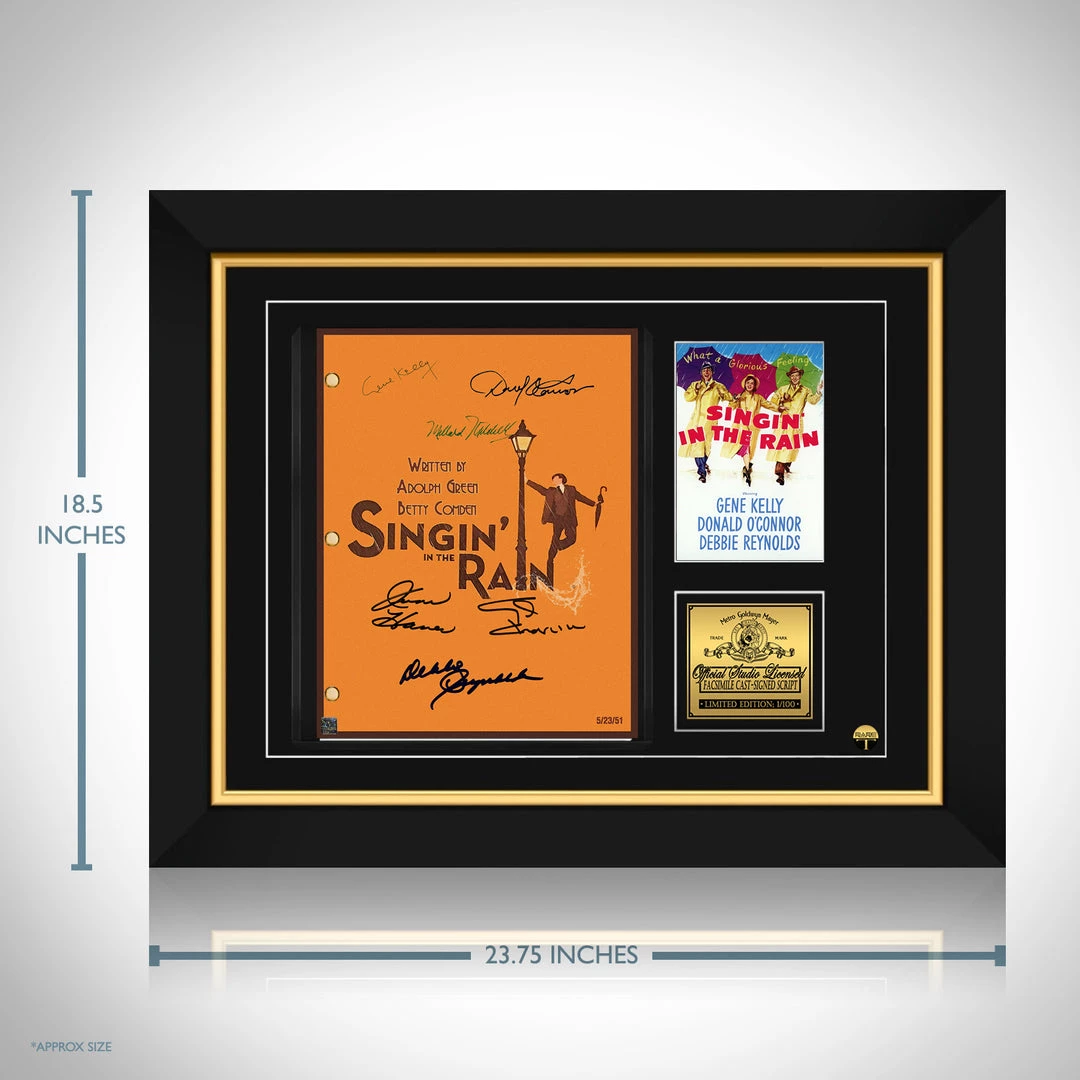 RARE-T Singin’ In The Rain Script Limited Signature Edition Studio Licensed Custom Frame Limited Edition Frames 3 RARE-T Singin’ In The Rain Script Limited Signature Edition Studio Licensed Custom Frame Limited Edition Frames