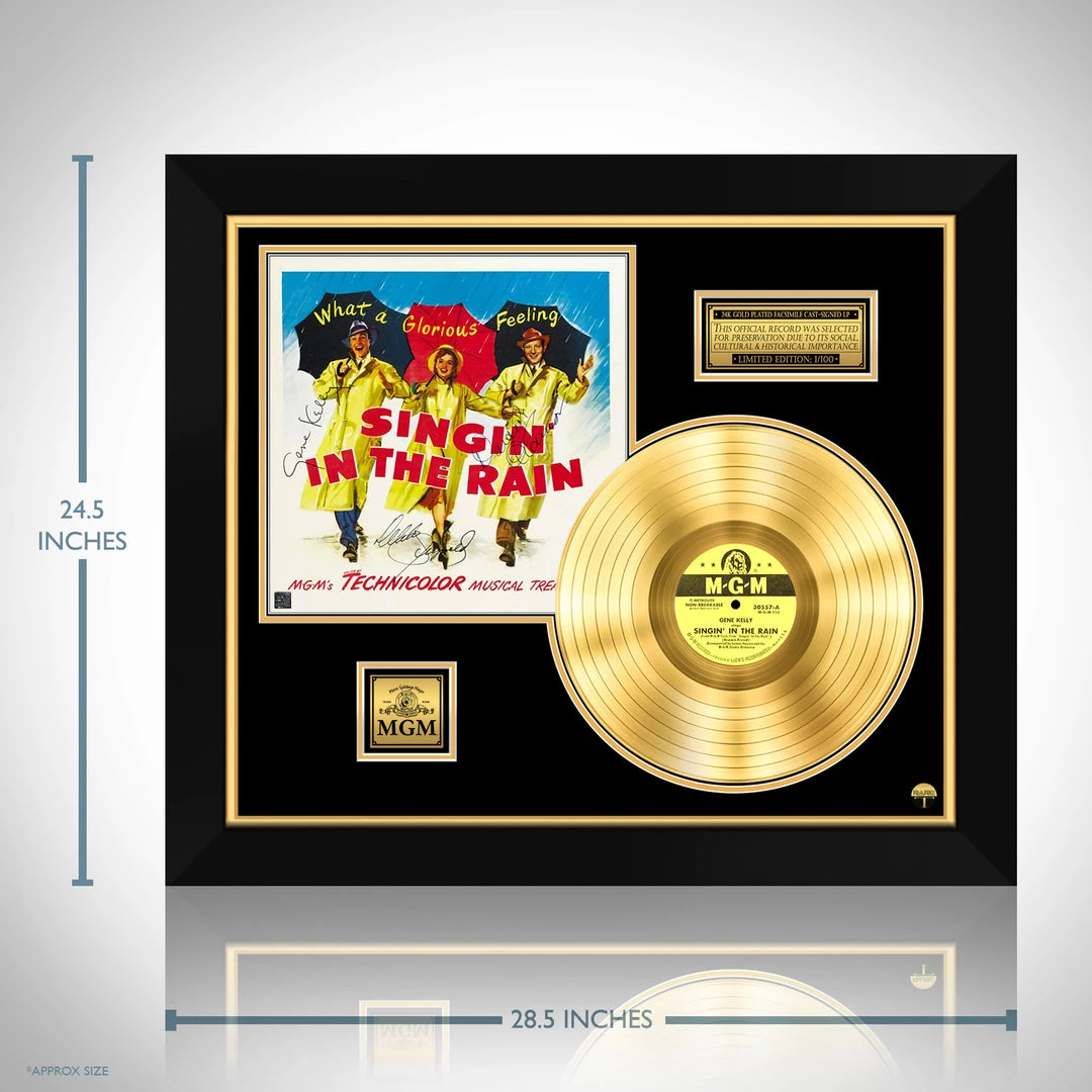 RARE-T Singin' In The Rain - Soundtrack Gold LP Limited Signature Edition Studio Licensed Custom Frame Limited Edition Frames 3 RARE-T Singin' In The Rain - Soundtrack Gold LP Limited Signature Edition Studio Licensed Custom Frame Limited Edition Frames