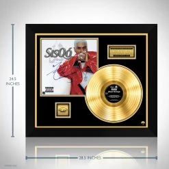 RARE-T Sisqo - Unleash The Dragon Gold LP Limited Signature Edition Studio Licensed Custom Frame