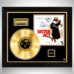RARE-T Limited Edition Frames Sister Act - Original Motion Picture Soundtrack Gold LP Limited Signature Edition Studio Licensed Custom Frame