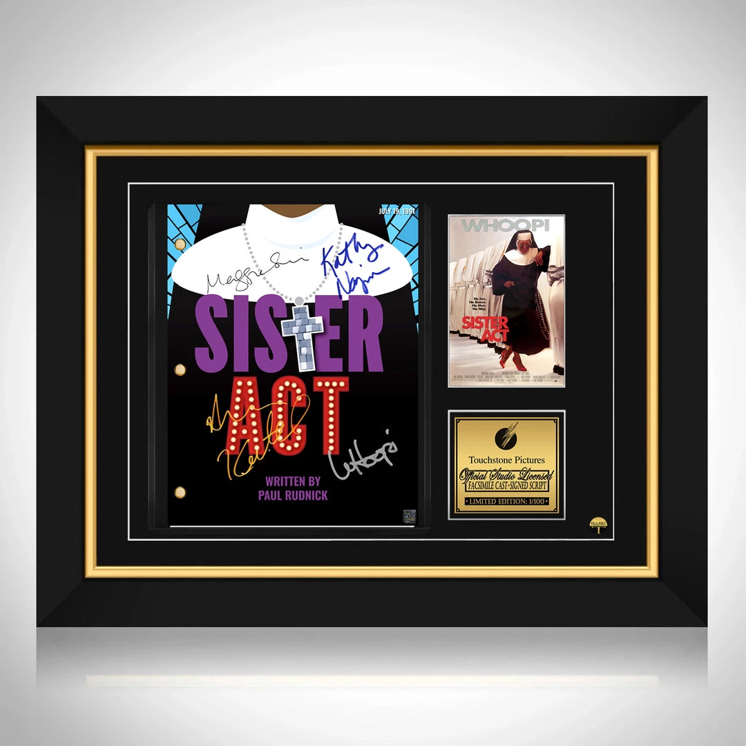 RARE-T Sister Act Script Limited Signature Edition Studio Licensed Custom Frame Limited Edition Frames 1 RARE-T Sister Act Script Limited Signature Edition Studio Licensed Custom Frame Limited Edition Frames