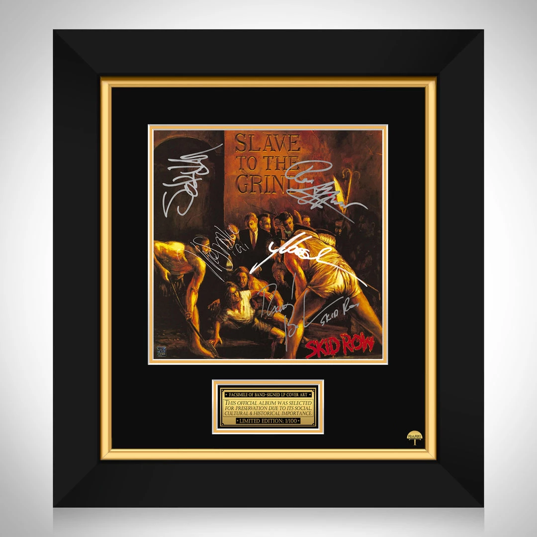 RARE-T Limited Edition Frames Skid Row - Slave To The Grind LP Cover Limited Signature Edition Studio Licensed Custom Frame 1 RARE-T Limited Edition Frames Skid Row - Slave To The Grind LP Cover Limited Signature Edition Studio Licensed Custom Frame