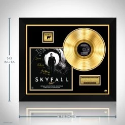 RARE-T Limited Edition Frames Skyfall 007 - Soundtrack Gold LP Limited Signature Edition Studio Licensed Custom Frame