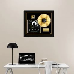 RARE-T Limited Edition Frames Skyfall 007 - Soundtrack Gold LP Limited Signature Edition Studio Licensed Custom Frame