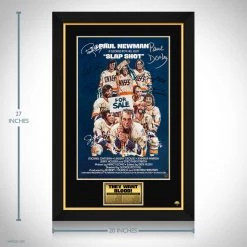RARE-T Sports Memorabilia Slap Shot Mini Poster Limited Signature Edition Studio Licensed Custom Frame