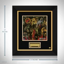 RARE-T Slayer - Reign In Blood LP Cover Limited Signature Edition Studio Licensed Custom Frame 10 RARE-T Slayer - Reign In Blood LP Cover Limited Signature Edition Studio Licensed Custom Frame