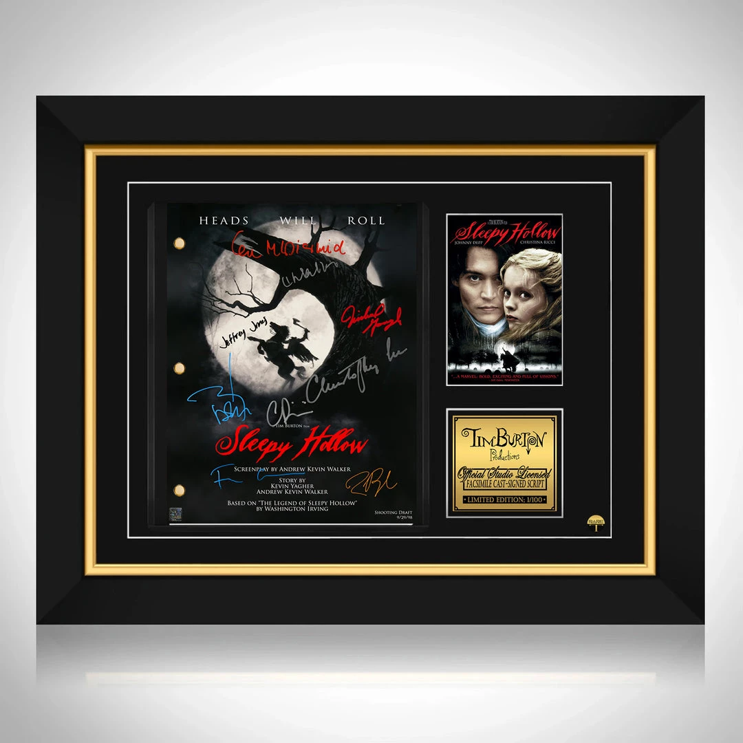 RARE-T Sleepy Hollow Script Limited Signature Edition Studio Licensed Custom Frame 1 RARE-T Sleepy Hollow Script Limited Signature Edition Studio Licensed Custom Frame