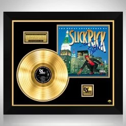 RARE-T Limited Edition Frames Slick Rick - The Great Adventures Of Slick Rick Gold LP Limited Signature Edition Studio Licensed Custom Frame
