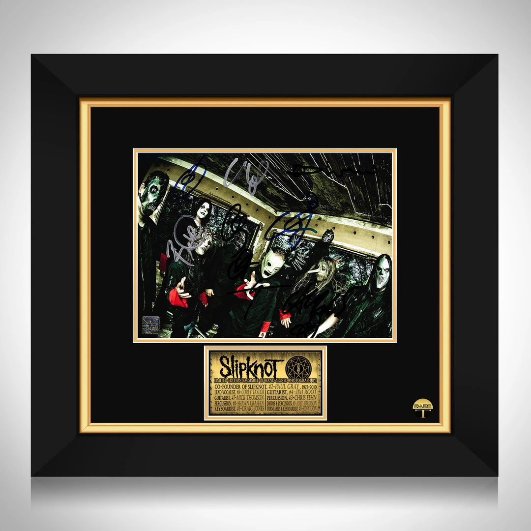 RARE-T Slipknot Band Photo Limited Signature Edition Studio Licensed Custom Frame Limited Edition Frames 1 RARE-T Slipknot Band Photo Limited Signature Edition Studio Licensed Custom Frame Limited Edition Frames