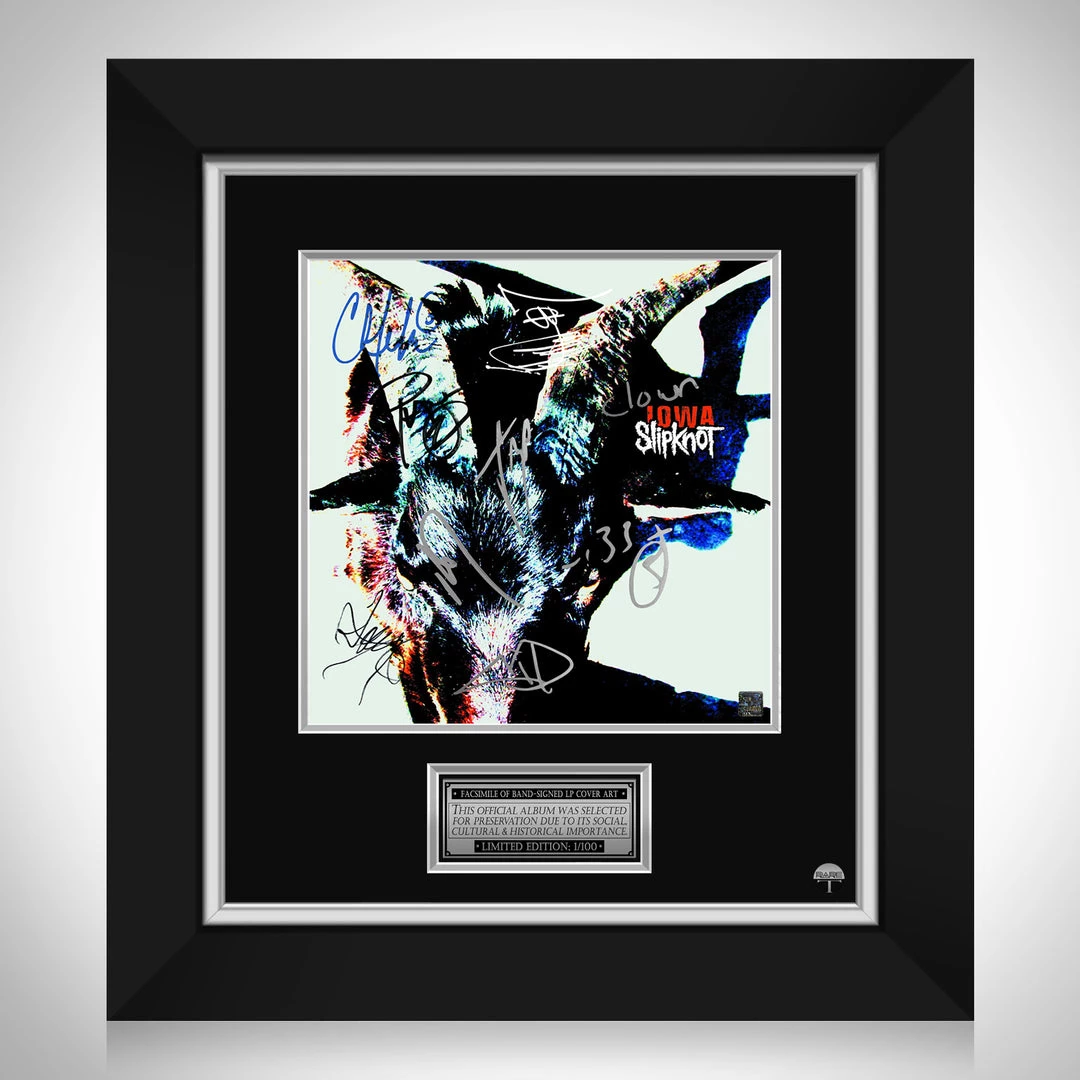 RARE-T Slipknot - IOWA LP Cover Limited Signature Edition Studio Licensed Custom Frame Limited Edition Frames 1 RARE-T Slipknot - IOWA LP Cover Limited Signature Edition Studio Licensed Custom Frame Limited Edition Frames