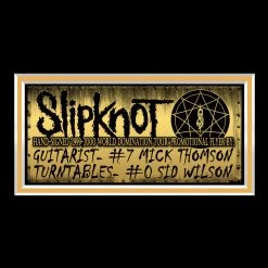 PPC Slipknot - Beckett Certified Hand-Signed Promotional Tour Flyer By Mick Thomson & Sid Wilson Custom Frame Signed Memorabilia