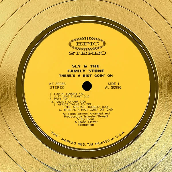 RARE-T Sly & The Family Stone There's A Riot Goin' On Gold LP Limited Signature Edition Studio Licensed Custom Frame Limited Edition Frames 5 RARE-T Sly & The Family Stone There's A Riot Goin' On Gold LP Limited Signature Edition Studio Licensed Custom Frame Limited Edition Frames