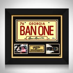PPC Smokey And The Bandit - Beckett Witnessed Certified Hand-Signed BAN ONE License Plate By Burt Reynolds Custom Frame Signed Memorabilia