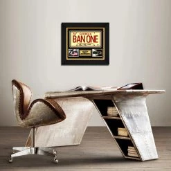 PPC Smokey And The Bandit - Beckett Witnessed Certified Hand-Signed BAN ONE License Plate By Burt Reynolds Custom Frame Signed Memorabilia