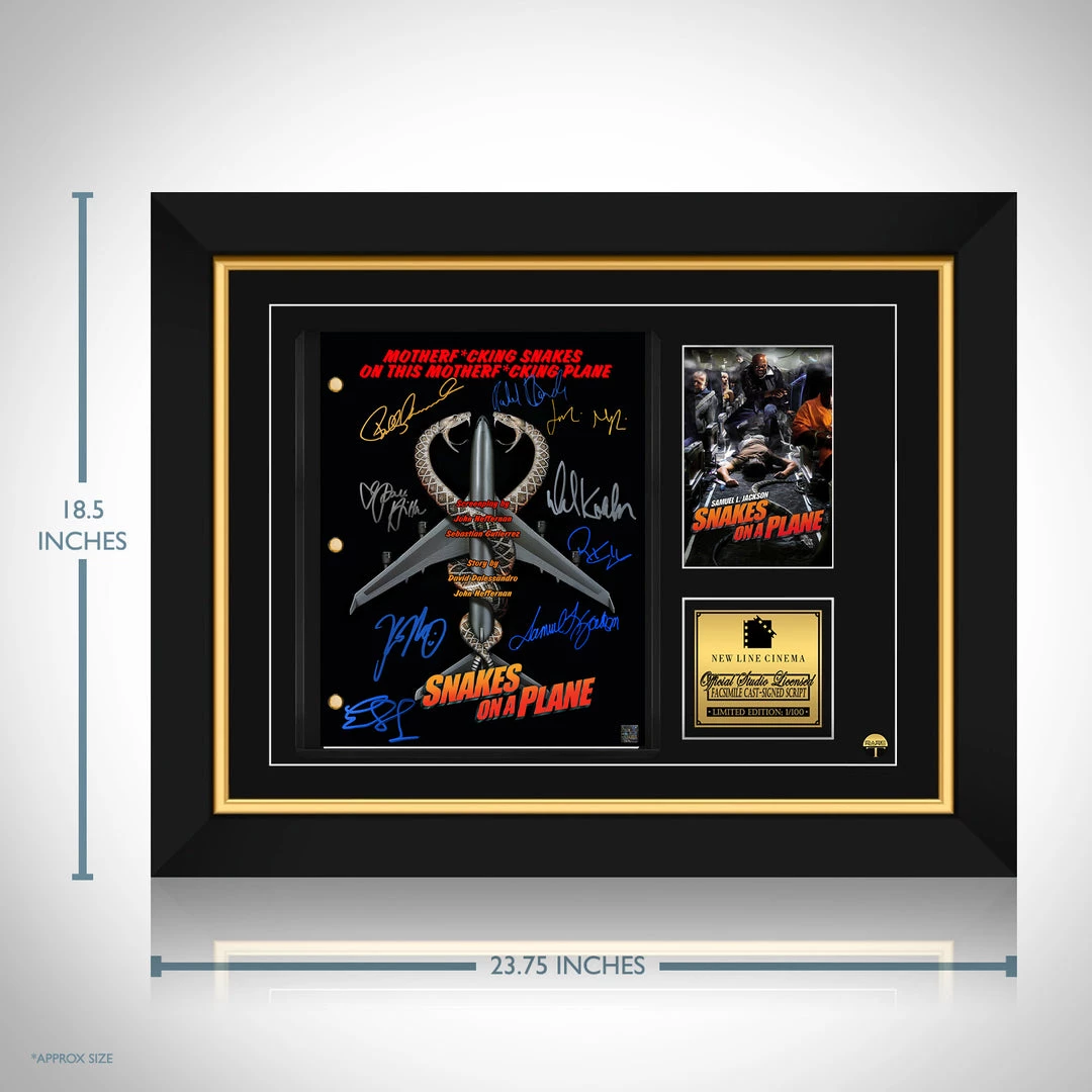 RARE-T Snakes On A Plane Transcript Limited Signature Edition Studio Licensed Custom Frame Limited Edition Frames 2 RARE-T Snakes On A Plane Transcript Limited Signature Edition Studio Licensed Custom Frame Limited Edition Frames