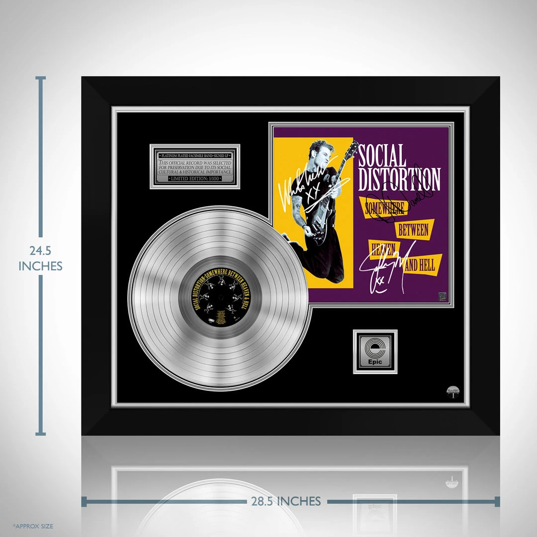 Rare-T Social Distortion Between Heaven And Hell Platinum LP Limited Signature Edition Studio Licensed Custom Frame Limited Edition Frames 8 Rare-T Social Distortion Between Heaven And Hell Platinum LP Limited Signature Edition Studio Licensed Custom Frame Limited Edition Frames