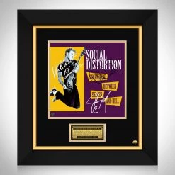 RARE-T Social Distortion - Somewhere Between Heaven And Hell LP Cover Limited Signature Edition Studio Licensed Custom Frame Limited Edition Frames