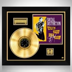 Rare-T Social Distortion Somewhere Between Heaven And Hell Gold LP Limited Signature Edition Studio Licensed Custom Frame