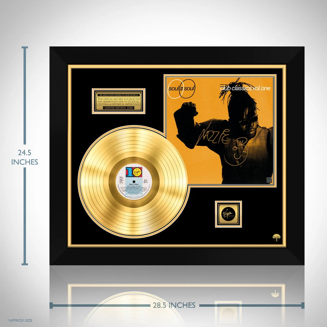 RARE-T Limited Edition Frames Soul II Soul - Club Classics Vol 1 Gold LP Limited Signature Edition Studio Licensed Custom Frame 3 RARE-T Limited Edition Frames Soul II Soul - Club Classics Vol 1 Gold LP Limited Signature Edition Studio Licensed Custom Frame